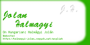 jolan halmagyi business card
